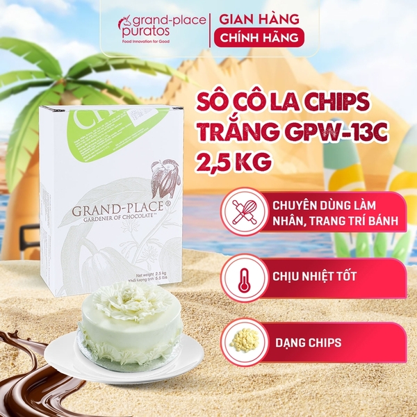Socola Compound CHIP TRẮNG W13C Puratos - Hộp 2.5kg