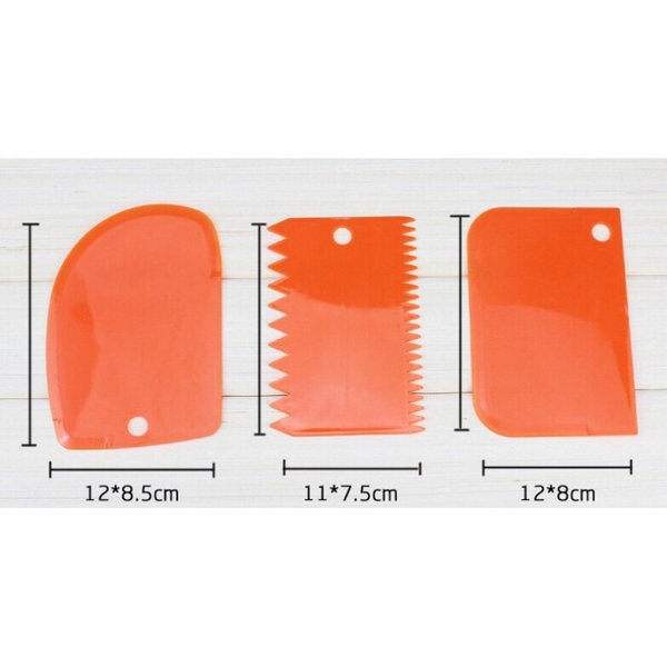 Bộ 3 miếng cắt vét Bột, chà láng, răng cưa 1 MÀU (BT0555)