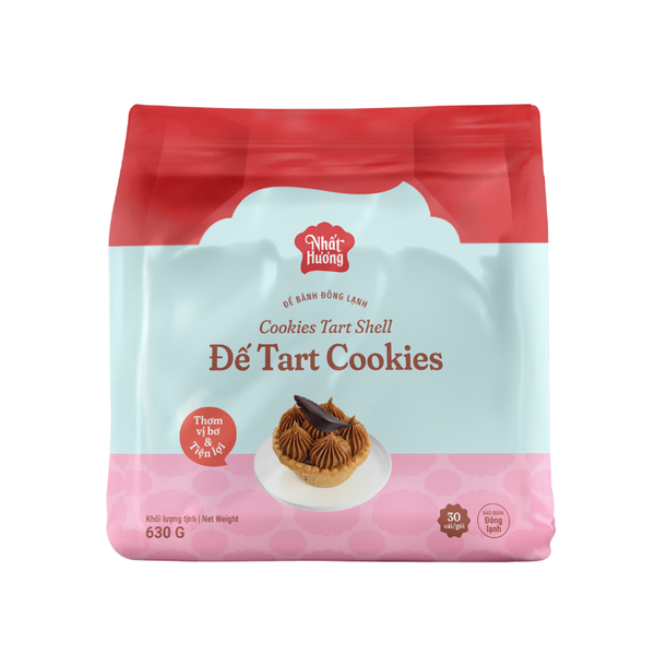 Đế bánh Tart COOKIE Nhất Hương - Bịch 630gr (30 đế)