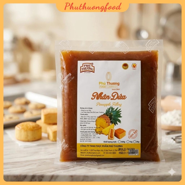PTFOOD - Nhân Trung Thu KHÓM/DỨA SỢI Đài Loan - Gói 1kg