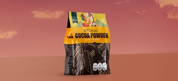 Bột Cacao ĐẮNG DANS - Gói 500gr (30 gói giảm 3k/1 gói)
