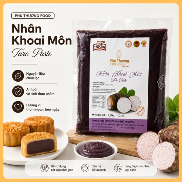 PTFOOD - Nhân Trung Thu KHOAI MÔN - Gói 1kg