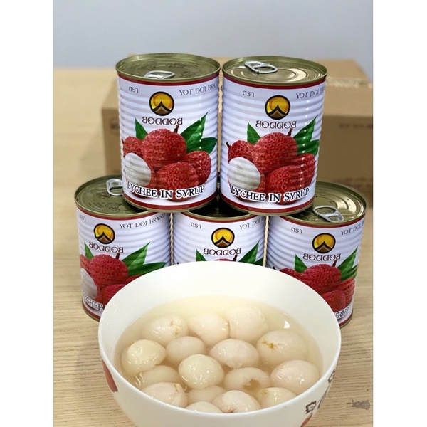 Vải Ngâm BODDOB Thái Lan - Lon 565gr