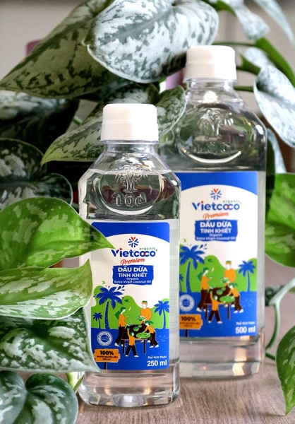 Dầu Dừa TINH KHIẾT ORGANIC 100% VIETCOCO Premium - Chai 250ml