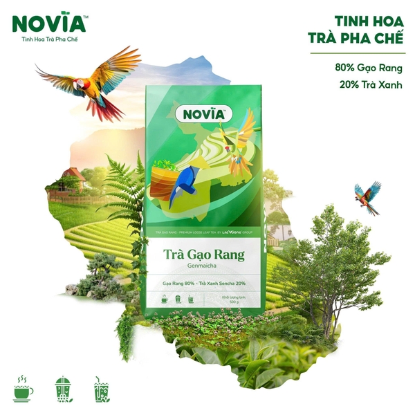 Trà Gạo Rang NOVIA - Gói 500gr
