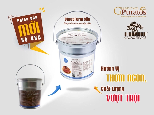 Socola Chocoform Sệt SỮA CCT Puratos - Xô 4kg