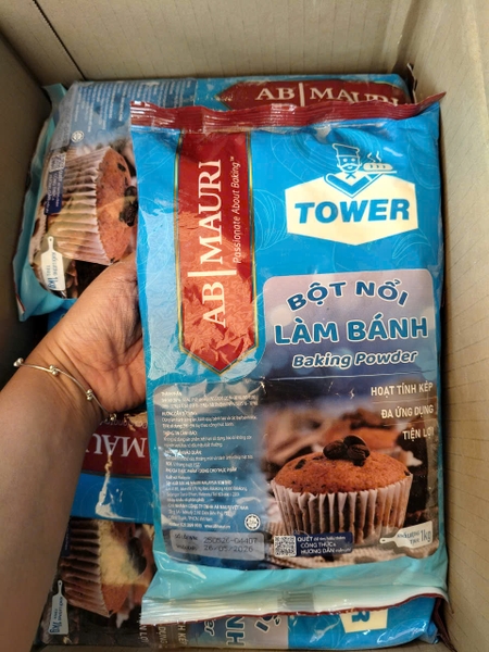 Bột Nổi/Bột Nở Baking Powder AB Mauri TOWER gói XANH - Gói 1kg