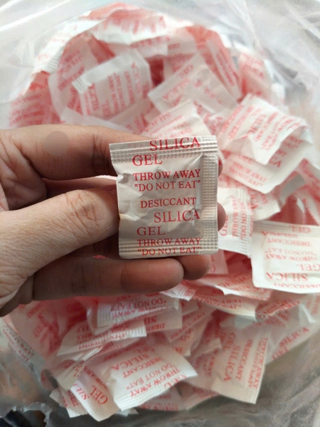 Túi hút ẩm SILICA Gel ĐỎ 1G - Gói ~100gr (~87-90c) | 1GD100