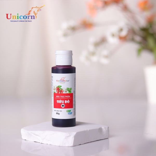 N4 - Màu NƯỚC SIRO Unicorn 60gr - Màu SIÊU ĐỎ