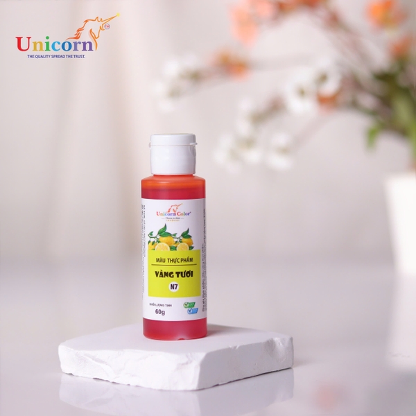N7 - Màu NƯỚC SIRO Unicorn 60gr - Màu VÀNG TƯƠI