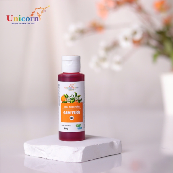 N8 - Màu NƯỚC SIRO Unicorn 60gr - Màu CAM TƯƠI