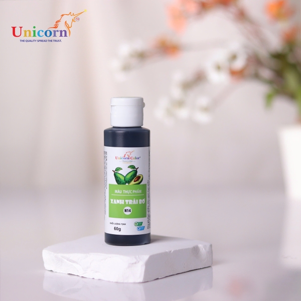 N14 - Màu NƯỚC SIRO Unicorn 60gr - Màu XANH TRÁI BƠ