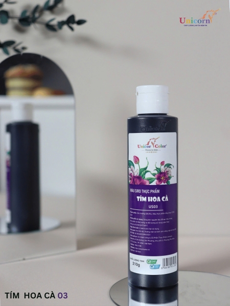 US03 - Màu NƯỚC SIRO Unicorn 210gr - Màu TÍM HOA CÀ