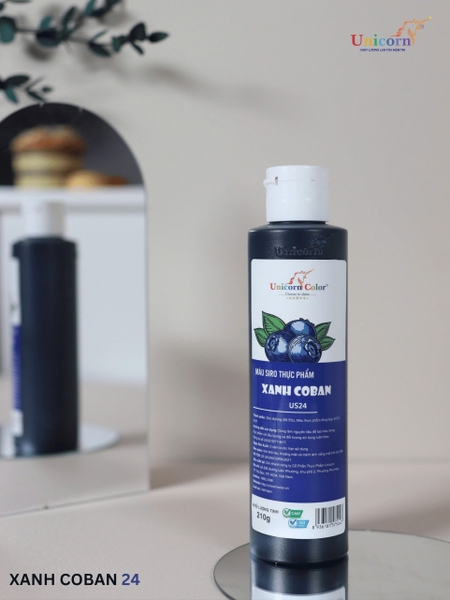 US24 - Màu NƯỚC SIRO Unicorn 210gr - Màu XANH COBAN