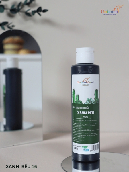 US16 - Màu NƯỚC SIRO Unicorn 210gr - Màu XANH RÊU