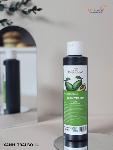 US14 - Màu NƯỚC SIRO Unicorn 210gr - Màu XANH TRÁI BƠ