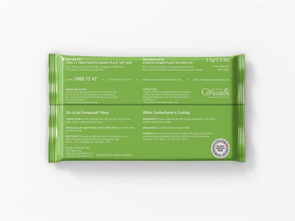 Socola Compound Thẻ TRẮNG W14 Puratos - Thẻ 1kg