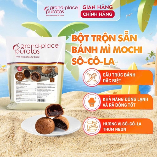 Bột trộn sẵn bánh mì MOCHI hương SOCOLA Puratos - Gói 1kg