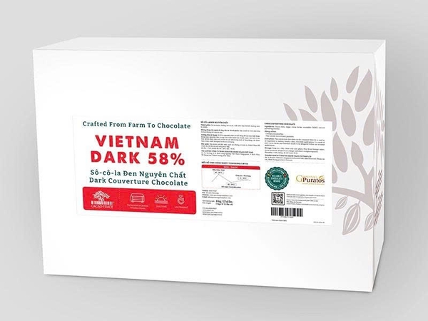 Socola Nguyên Chất NÚT ĐEN 58% Asia Puratos - Gói 1kg
