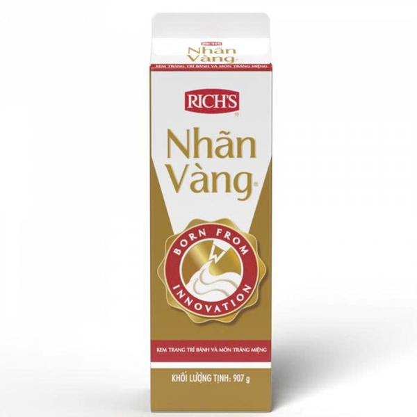 RICH - Kem Topping trang trí GOLD LABEL Nhãn Vàng - Hộp 907gr