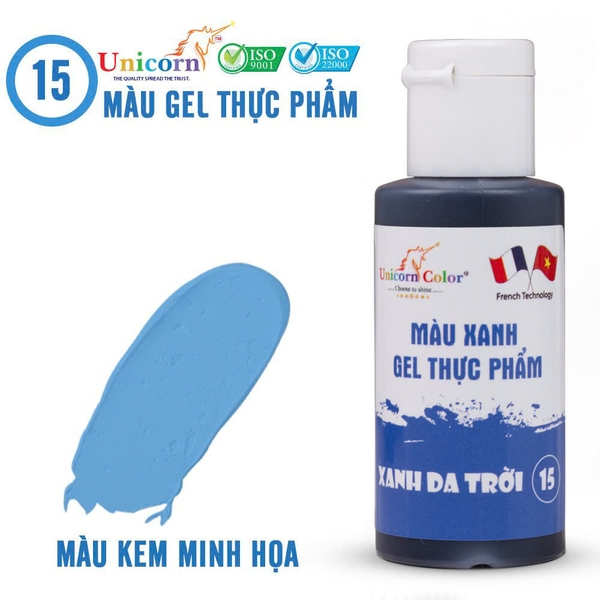 D15 - Màu GEL Unicorn 28gr - Màu Xanh Da Trời