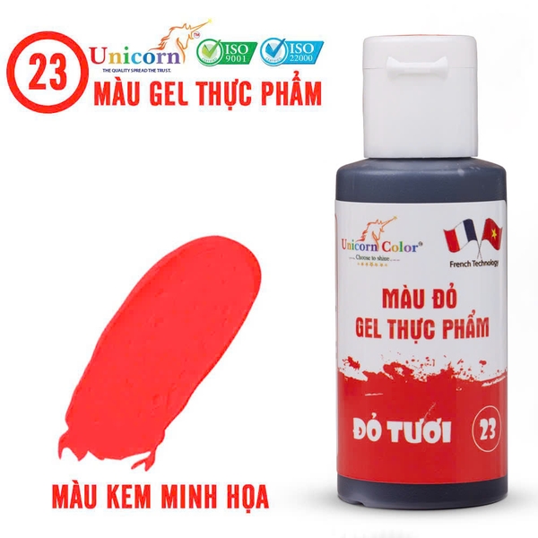 D23 - Màu GEL Unicorn 28gr - Màu Đỏ Tươi
