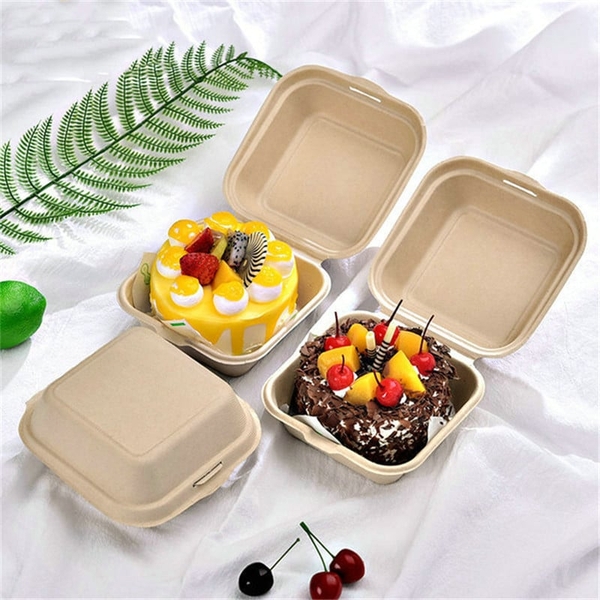 Hộp BẢ MÍA Vuông Nâu/Trắng 15x15x8cm- Lốc 48-50c (BMV50)