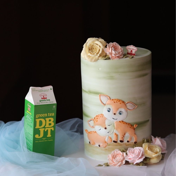Kem trang trí bánh Topping DBJT Sữa Trà Xanh - Hộp 1kg