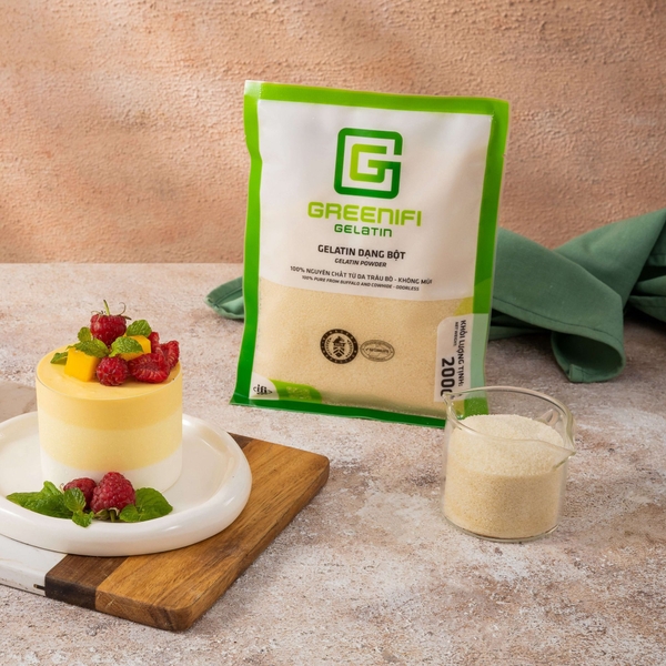 Bột Gelatine GREENIFI 250 bloom - Gói 200gr