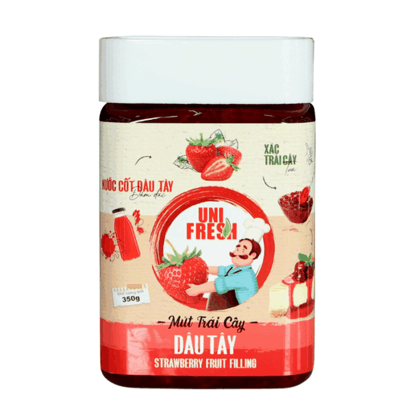 UniFresh M01 - Mứt Dâu Tây - Hủ 350gr