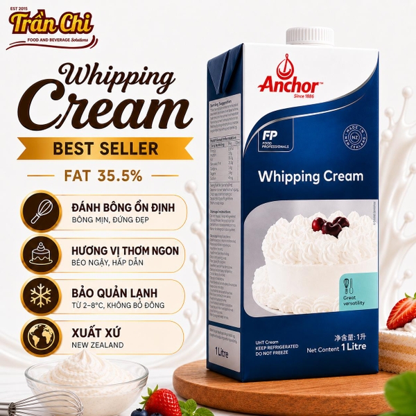 [KHUYẾN MÃI] - Kem Whipping Cream Anchor 1 lít