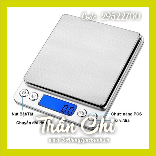 CÂN điện tử (tiểu ly) I2000 - 0.1gr-3kg (29/5)