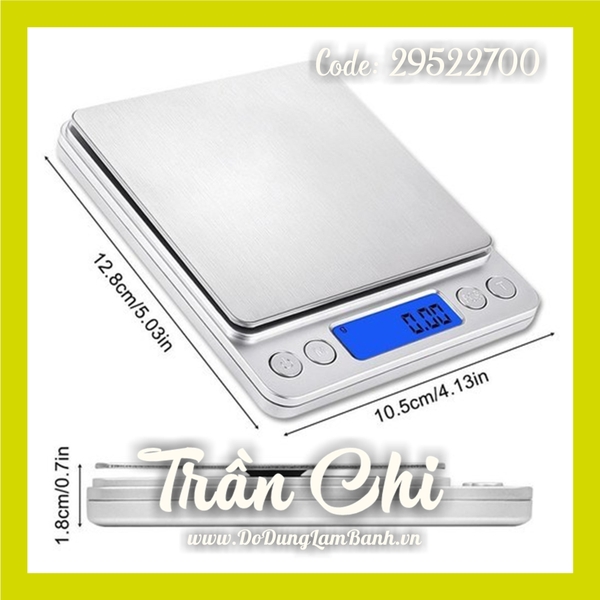 CÂN điện tử (tiểu ly) I2000 - 0.1gr-3kg (29/5)