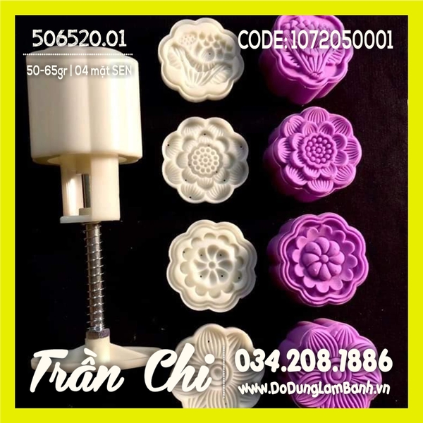 Khuôn TTLX 50-65gr - 04 mặt HOA SEN NỔI (506520.01)