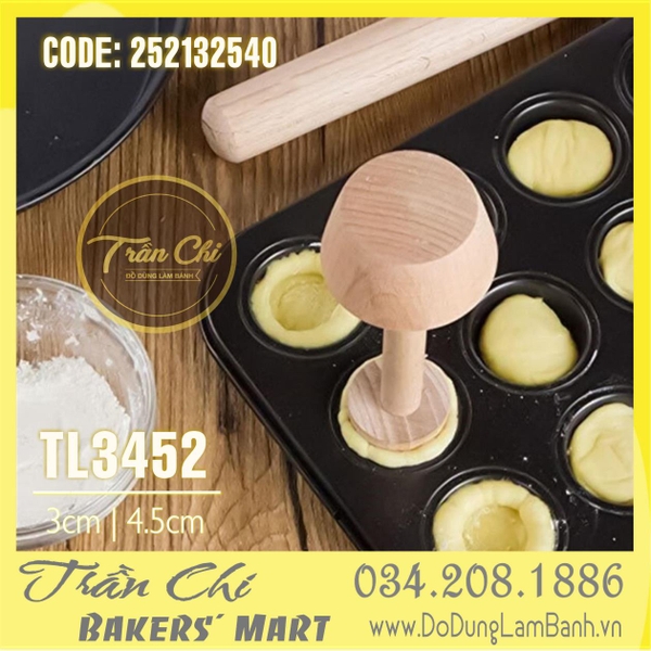 Dụng cụ làm bánh TART TRỨNG bằng GỖ 2 đầu (3-4.5cm) (TL3452)