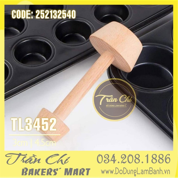 Dụng cụ làm bánh TART TRỨNG bằng GỖ 2 đầu (3-4.5cm) (TL3452)