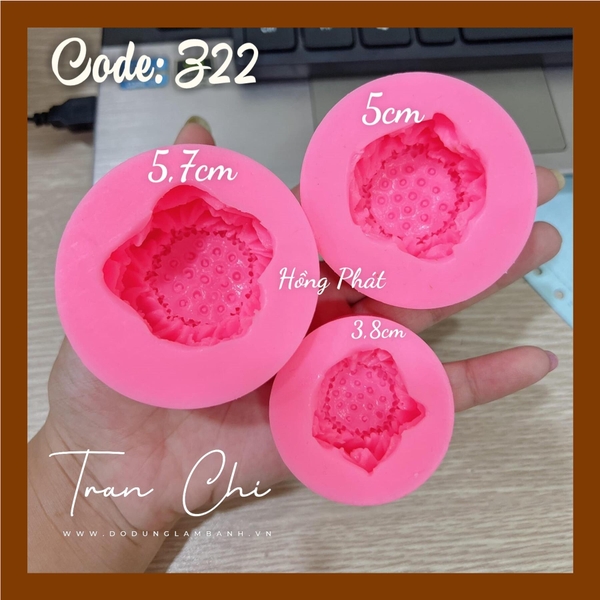 Z22 - Bộ 3 khuôn silicone Hoa SEN HOÀNG GIA (9/9)