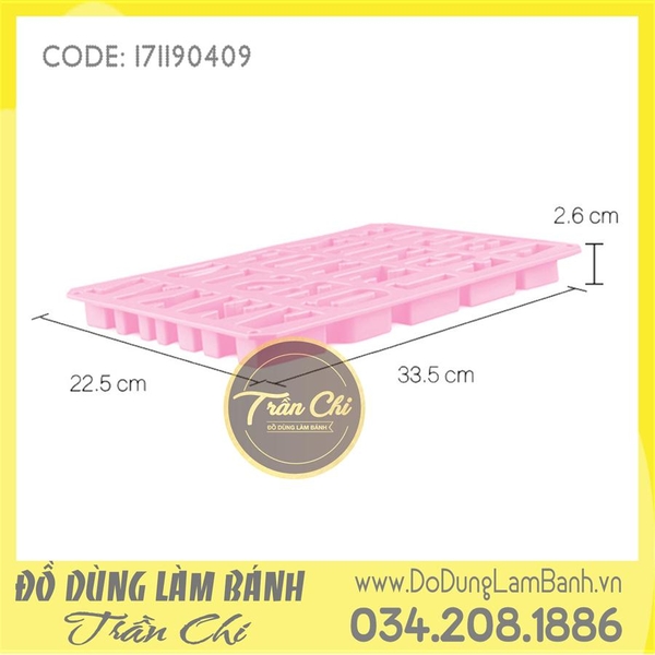Khuôn silicone vỉ Chữ IN - LỚN (VL7070)