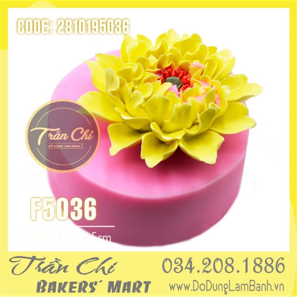 Khuôn silicone hoa MẪU ĐƠN VƯƠNG cánh dún ĐẠI (F5036)