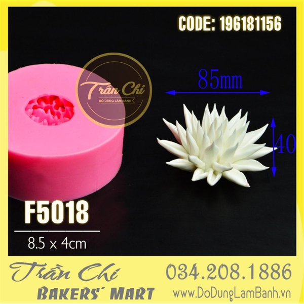 Khuôn silicone hoa CÚC NHỌN (F5018)