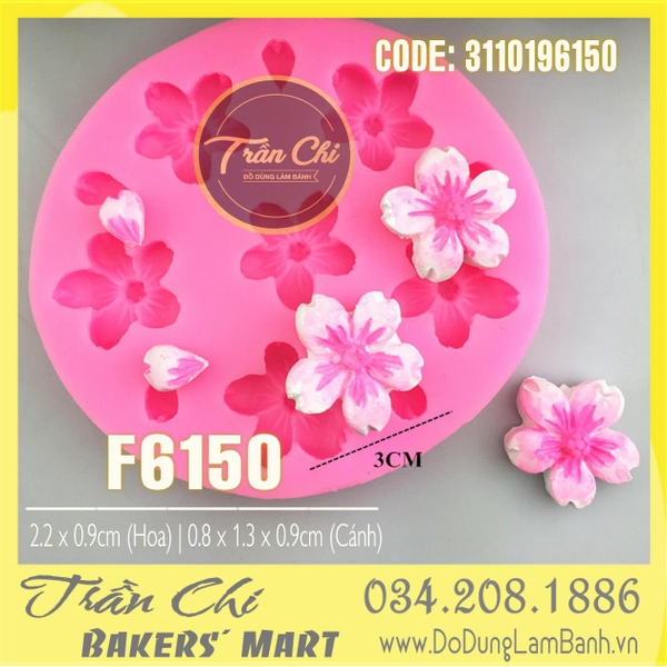 T28 - Khuôn silicone hoa SAKURA và cánh hoa tròn (22/3)