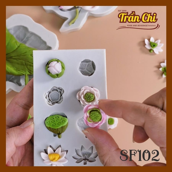 Khuôn silicone Chủ Đề Hoa SEN nhí đủ loại 10c NEW (SF102)