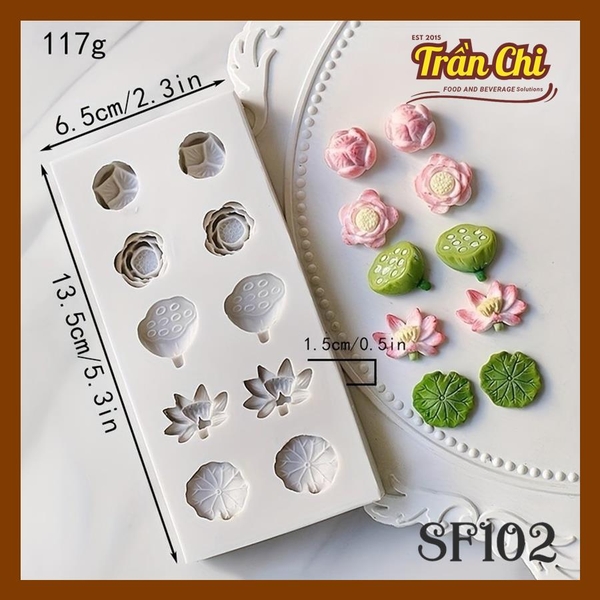 Khuôn silicone Chủ Đề Hoa SEN nhí đủ loại 10c NEW (SF102)