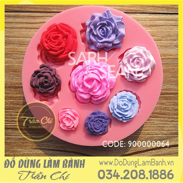 Khuôn silicone Hồng đủ loại size 8c NHỎ
