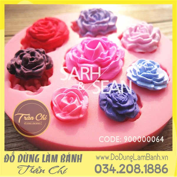Khuôn silicone Hồng đủ loại size 8c NHỎ