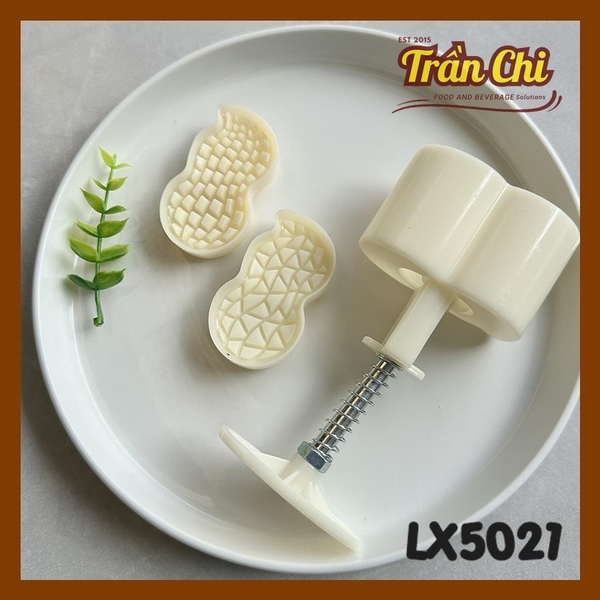 LX5021 - Khuôn Trung Thu Lò Xo 50gr - 02 mặt CỦ LẠC đậu phộng