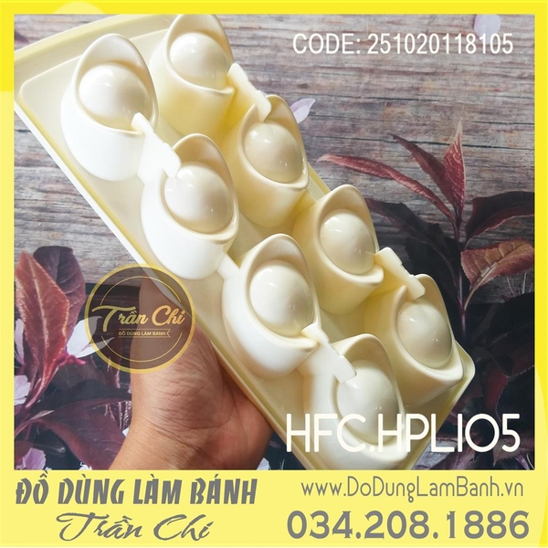 HPL105 - Khuôn nhựa HFC - Thỏi Vàng trung 8c (23/3)