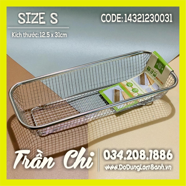 Rổ lưới chữ nhật - Size NHỎ (12.5x31cm)