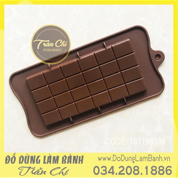 Khuôn silicone vỉ Thỏi Chocolate lớn 1c