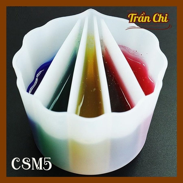 Ca trộn mix màu Silicone - 5 ngăn (CSM5)